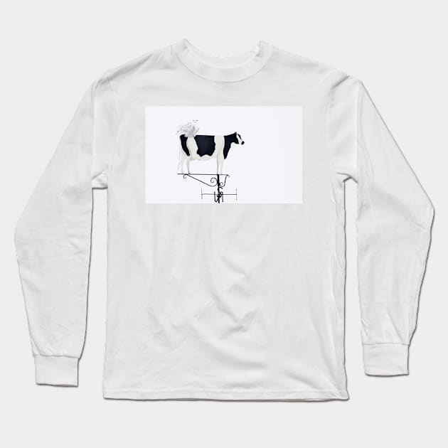 Weather vane Owl - Snowy Owl Long Sleeve T-Shirt by Jim Cumming
